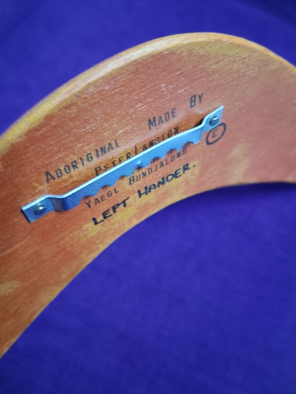 Vintage Left Hander Boomerang Langton Aboriginal 10" Arms Yaegl Bundjalung - Picture 14 of 17